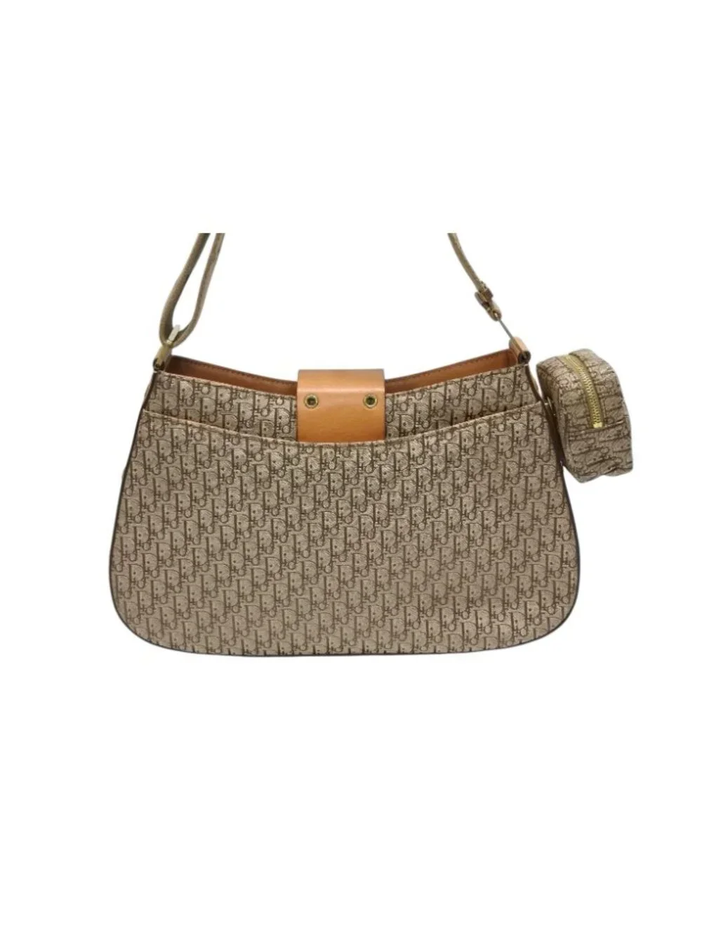 Dior Bag Street Chic Trotter Line Beige Brown Gold